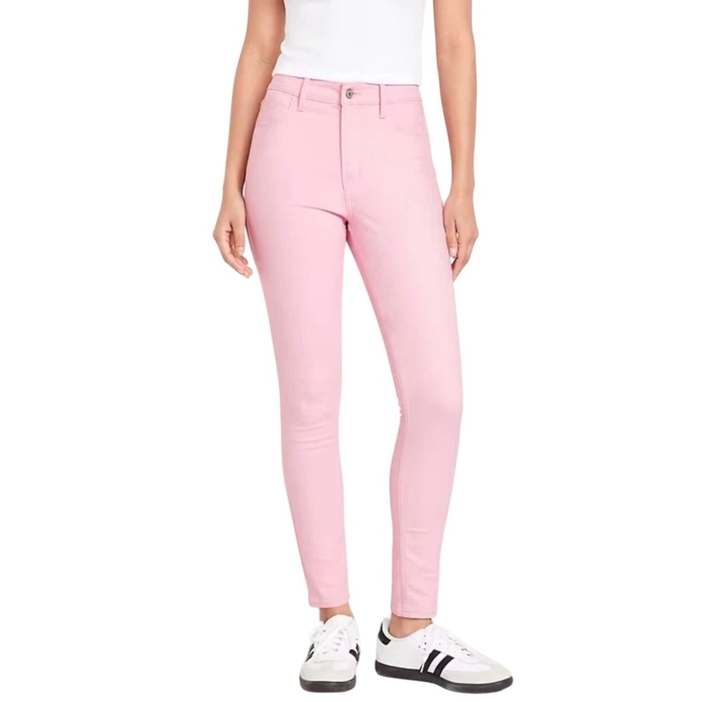 NWT Old Navy High Rise Wow Super Skinny Pink Jeans Size 4 Short - Picture 5 of 7